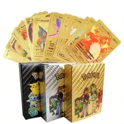 pokemon 55PC Pokemon Pikachu Pocket Monsters, Collectible Cards, Board Game Card - Image 1