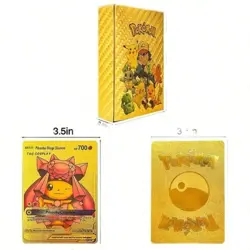 pokemon 55PC Pokemon Pikachu Pocket Monsters, Collectible Cards, Board Game Card - Image 4