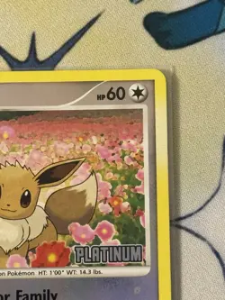 Pokemon Eevee Platinum STAMPED Reverse Holo 62/100 Burger King Promo TCG Card LP - Image 3