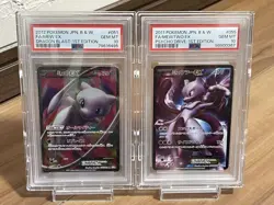 Mew EX SR 1st Edition and Mewtwo EX SR PSA10 Card Set Pokemon Trading Card - Image 1