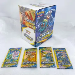 Sealed Pokemon Sun and Moon Unbroken Bonds 3 Card Booster Pack Lot of 4 - Image 1