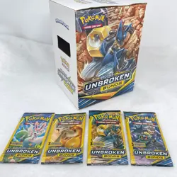 Sealed Pokemon Sun and Moon Unbroken Bonds 3 Card Booster Pack Lot of 4 - Image 4