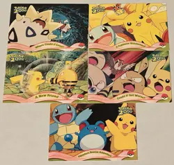 TOPPS Pokemon Card - The Movie 2000 - BLUE LOGO LOT of 5 WONDERLAND, NEW FRIEND - Image 1