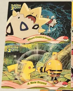 TOPPS Pokemon Card - The Movie 2000 - BLUE LOGO LOT of 5 WONDERLAND, NEW FRIEND - Image 2