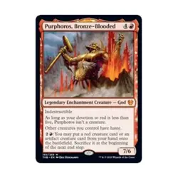 WOTC MtG Theros Beyond Death Purphoros, Bronze-Blooded (MR) NM - Image 1