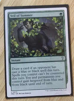 Veil Of Summer - FANTASTIC Condition - White Border - Mystery Booster 2 - NM MTG - Image 1