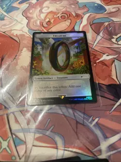 IN HAND - Treasure Token ✨RAINBOW FOIL✨ Secret Lair x Sonic - NM Magic MTG - Image 1
