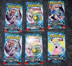 Pokemon TCG S&V Journey Together Booster Packs Lot of 6 FACTORY SEALED - Image 1