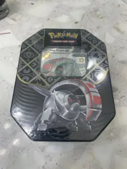 Pokemon TCG: Scarlet & Violet Paldean Fates Tin Iron Treads ex sealed - Image 1