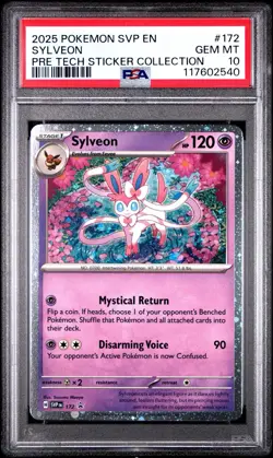2025 POKEMON SVP EN-SV BLACK STAR PROMO #172 SYLVEON PSA 10 PRISMATIC EVOLUTIONS - Image 1