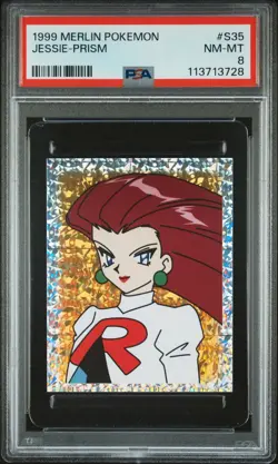 PSA 8 NM/MT 1999 MERLIN POKEMON S35 JESSIE-PRISM - Image 1