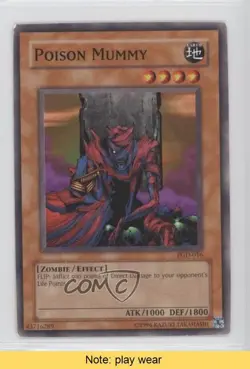 Poison Mummy YuGiOh Pharaonic Guardian #PGD-016 2003 READ 2u3 - Image 1