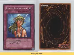 Remove Brainwashing Unlimited YuGiOh Magician's Force #MFC-101 2003 READ 2u3 - Image 3