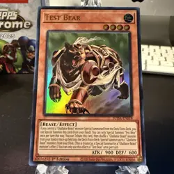 YuGiOh Test Bear 1st Edition SUDA-EN018 Super Rare - MN - Image 1