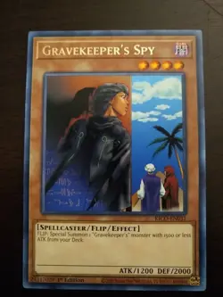 YU-GI-OH! Gravekeeper's Spy. KICO-EN031. 1st Edition Rare Card. TCG CCG Yugioh - Image 1