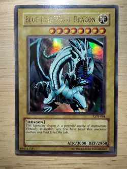 Blue Eyes White Dragon LOB-001 Ultra Rare Holo The Legend of Yugioh MPHP - Image 1