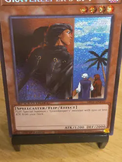 Yugioh SBC2-ENF10 Gravekeeper's Spy Prismatic Secret Rare 1st Edition MINT - EX - Image 4