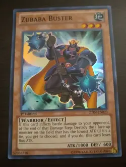 YU-GI-OH! Zubaba Buster. ZTIN-EN020. 1st Edition Super Rare Card. TCG CCG Yugioh - Image 1