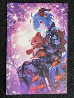 Matchmaker 2 Spicy Waifu NSFW A5 Size Card Board Ganyu Genshin Impact Kimono - Image 1