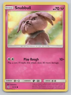 Snubbull 15/18 Detective Pikachu Holo Common Pokemon Trading Card Game 2019 - Image 1