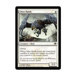 WOTC MtG Scars of Mirrodin Glint Hawk (C) (Foil) NM - Image 1