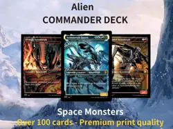 Alien Commander EDH Deck - 100 Custom MTG Cards - High Quality w/ Box - Image 1