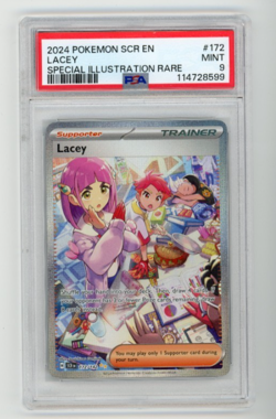 2024 POKEMON SCR EN-STELLAR CROWN SPECIAL ILLUSTRATION RARE #172 LACEY PSA 9 - Image 1