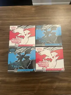 Pokemon Black Bolt & White Flare Elite Trainer Box ETB Set Of 4 Sealed - Image 1