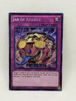 Yugioh! Jar of Avarice - CROS-EN074 - Secret Rare - 1st Edition - NM - Image 1