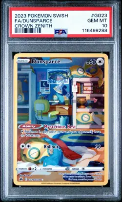 2023 POKEMON SWORD & SHIELD CROWN ZENITH #GG23 FULL ART/DUNSPARCE PSA 10 - Image 1