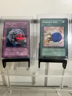 Yugioh Graceful Dice EDS-002 Skull Dice EDS-003 Prismatic Secret Rare Promo NM - Image 1