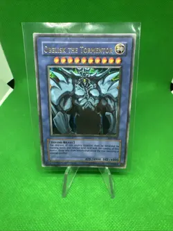 Yugioh 2003 Gameboy Advance Secret Rare Obelisk the Tormentor GBI-002 LP/ NM - Image 1