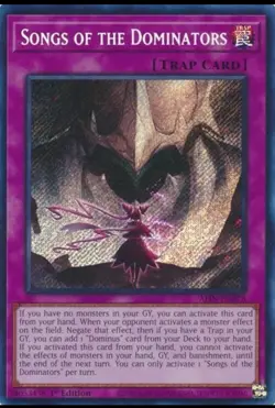 Yugioh Songs Of The Dominators Secret Rare ALIN - Image 1