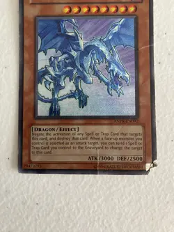 YUGIOH White Night Dragon ANPR-EN092 Secret Rare 2009 HP / Damaged - Image 5