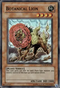 YUGIOH Botanical Lion CSOC-EN099 Super Rare LP - Image 1