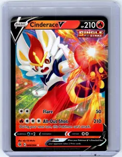 Cinderace V 044/264 Fusion Strike Ultra Rare Holo Pokemon Card Near Mint - Image 1
