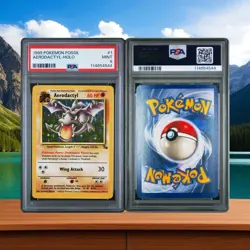 1999 Pokemon Fossil Aerodactyl Holo #1 PSA 9 Graded TCG Card - Image 2