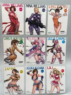 TEKKEN CARD TOURNAMENT 9 cards set TCT Nina Lili Anna Asuka Christie Xiaoyu rare - Image 1