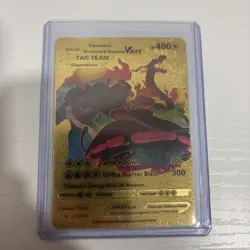 FAN ART! Venusaur, Charizard, & Blastoise Vmax Tag Team Gold Foil Pokemon Card - Image 1