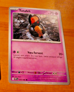 POKEMON FLAMME BLANCHE CARD CARTE TUTAFEH 039/086 WHT EV10.5 FR MINT 2025 - Image 1