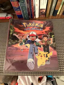 Vintage 1999 Plymouth 3 Ring Card Binder Nintendo Pokemon Pikachu Ash See Pics 41365040775 - Image 1