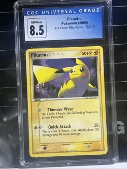 Pokemon TCG Pikachu EX Holon Phantoms Card 78/110 CGC 8.5 - Image 1