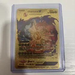 Charizard V Evolution Gold Foil Textured Display Pokemon Card NM/M - Image 1