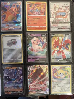 Huge 198 Pokemon Card Lot V or higher. No doubles. NM-M, W/ Binder - Image 2