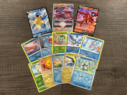 Pokemon Card Bulk lot 100 common/unc+10 rev holos ONLY + 3 ULTRA RARE V/EX/FA - Image 1