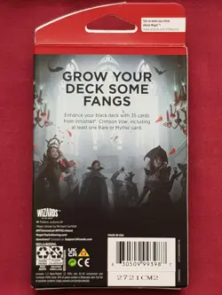 Magic The Gathering INNISTRAD CRIMSON VOW BLACK THEME BOOSTER PACK MTG - Image 2