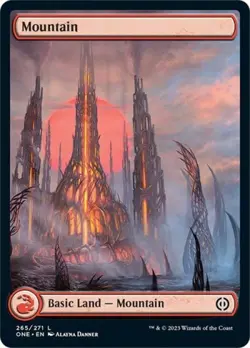 Mountain (265) - Full Art - Near Mint MTG Phyrexia: All Will Be One - Image 1