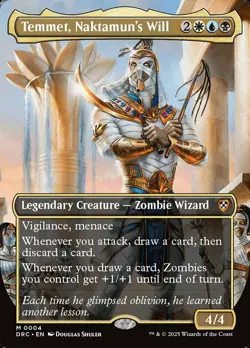 Mint/Near-Mint, French - 4 x MTG Temmet, Naktamun's Will - Foil - Borderless Com - Image 1