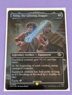 MTG: The Lord of the Rings: Sting, the Glinting Dagger Foil #0409 Rare - NM - Image 1