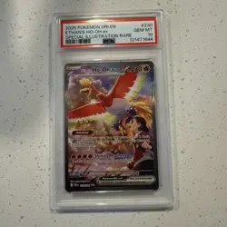 2025 POKEMON DRI EN-DESTINED RIVALS SIR #230 ETHAN'S HO-OH EX PSA 10 - Image 1